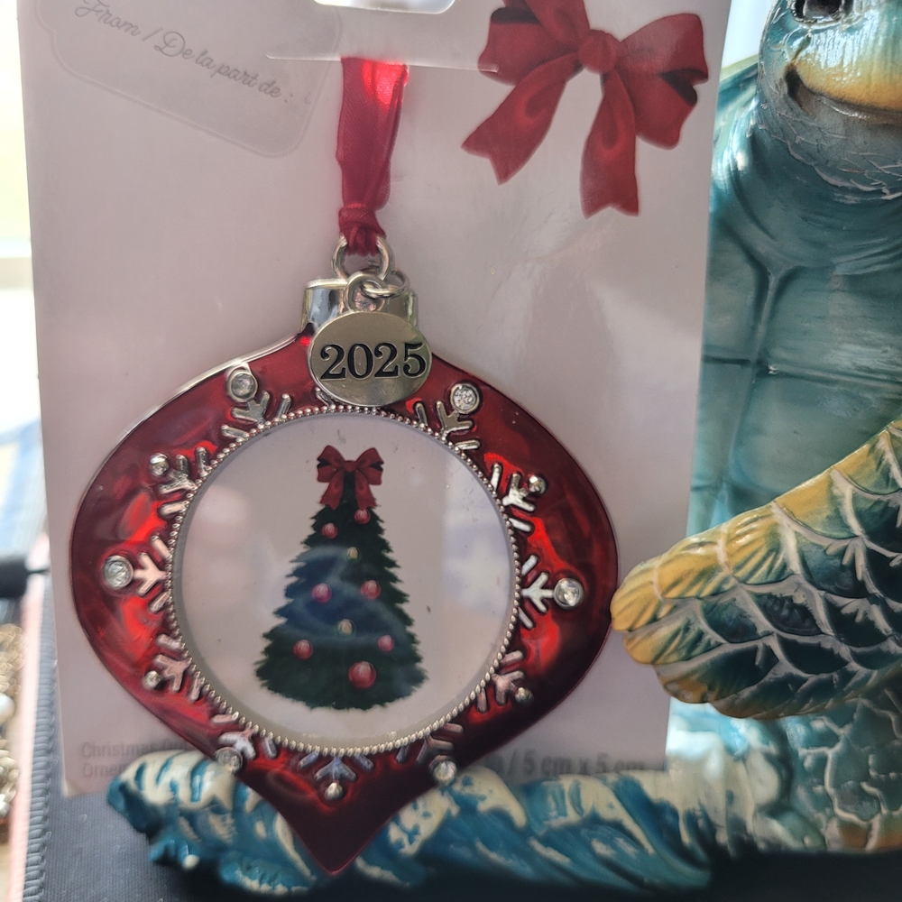 Holiday Ornament with Christmas Tree Design